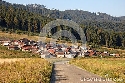 Gypsy colony in Slovakia Stock Photo