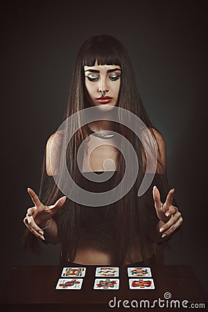 Gypsy fortune teller Stock Photo