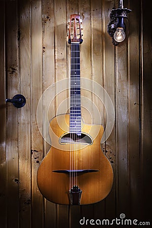 Gypsy Jazz Acoustic Guitar Stock Photo