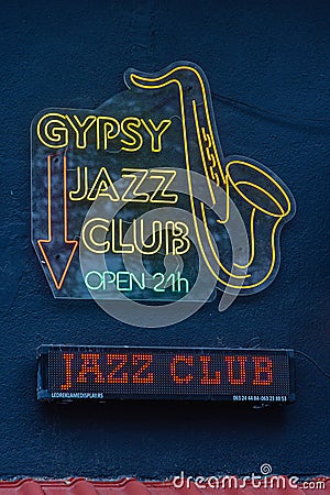 Gypsy Jazz Club Editorial Stock Photo