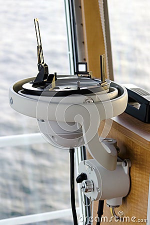 Gyro Compass repeater with Azimuth Circle Stock Photo