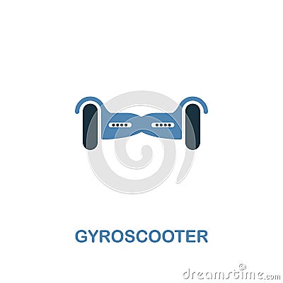 Gyroscooter icon in two colors design. Premium style from smart devices icon collection. UI. Illustration of gyroscooter icon. For Stock Photo