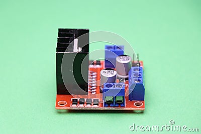 H Bridge Motor driver or motor controller board used in interface between motor and control circuits used to make electronic Stock Photo