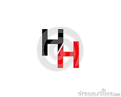 H letter double logo Vector Illustration