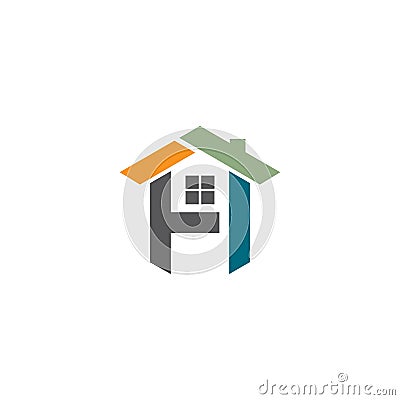 H letter house vector icon illustration Vector Illustration