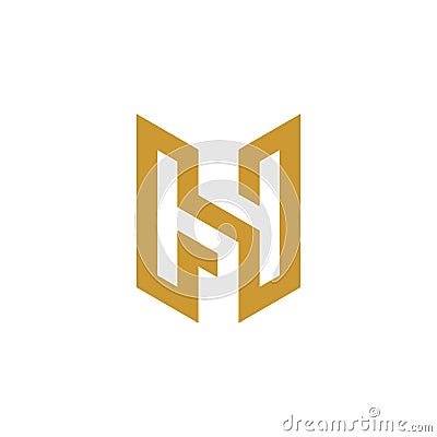 H letter initial logo. Stock Photo