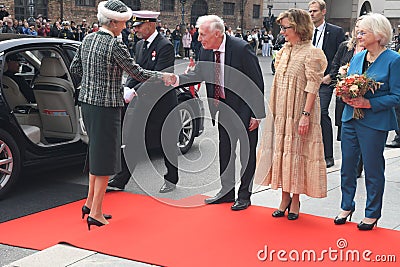 Danish Royal family arrives at Christiansborg Copenhagen Editorial Stock Photo