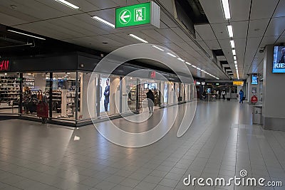 H&M Store At Schiphol Plaza At Schiphol Airport The Netherlands 9-12-2019 Editorial Stock Photo