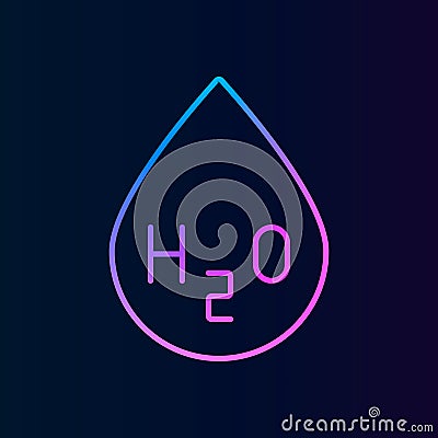 H2o iconnolan icon. Simple thin line, outline vector of biologyicons for ui and ux, website or mobile application Stock Photo