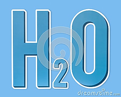 H2O water chemical formula icon Stock Photo