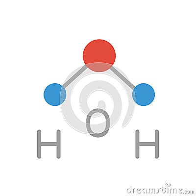 H20, water, formula icon. Simple color vector elements of aqua icons for ui and ux, website or mobile application Stock Photo