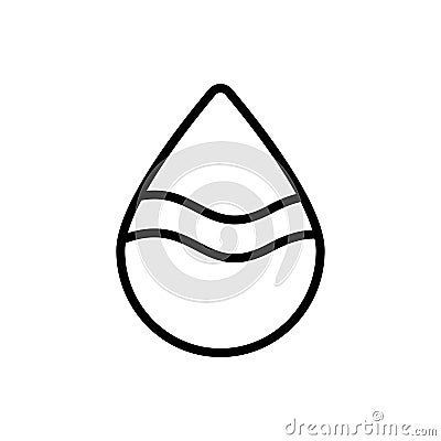 H20, water icon. Simple line, outline vector elements of aqua icons for ui and ux, website or mobile application Stock Photo