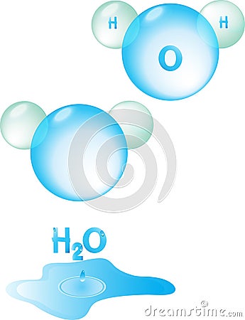 H2O Water molecules Stock Photo