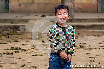 Hmong etnhic minority child smiling Editorial Stock Photo