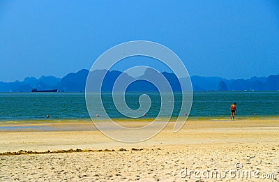 Ha long bay beach Vietnam Editorial Stock Photo