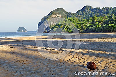 Haad Farang beach at Mook island early in the morning Stock Photo