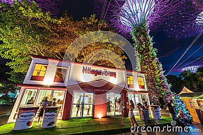 Haagen Dazs pop-up store at Singapore famous tourists attraction, Gardens By The Bay Editorial Stock Photo