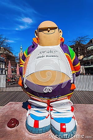 Haagse Harry statue in The Hague, Netherlands Editorial Stock Photo