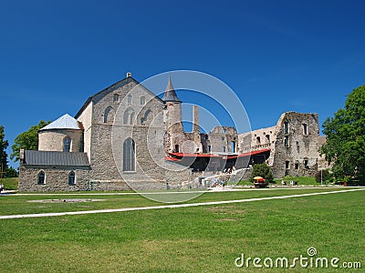 Haapsalu Episcopal Castle Stock Photo