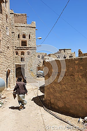 Habbabah street, Yemen Editorial Stock Photo