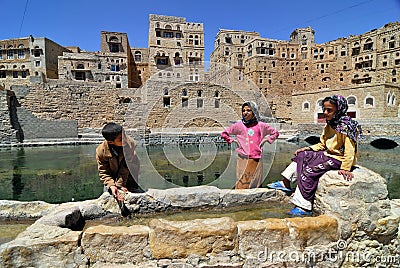 Yemen, Habbabah village Editorial Stock Photo