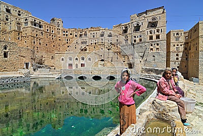 Yemen, Habbabah village Editorial Stock Photo