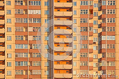 Habitation orange block Stock Photo