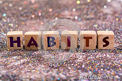 Habits word Stock Photo