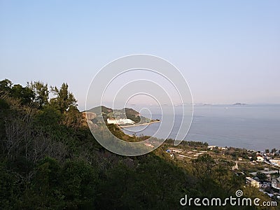 Hac Sa beach of Colane Macau at dusk. Stock Photo