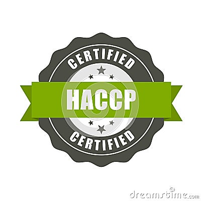 HACCP certified stamp - quality standard seal Vector Illustration