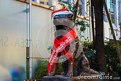 Hachiko statue at Shibuya station Editorial Stock Photo