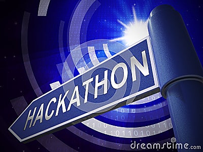 Hackathon Code Malicious Software Hack 3d Illustration Stock Photo
