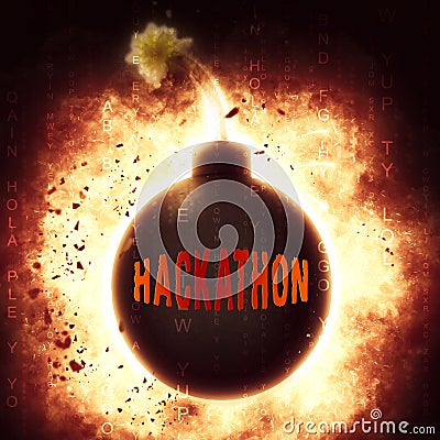 Hackathon Code Malicious Software Hack 3d Illustration Stock Photo