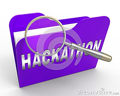Hackathon Code Malicious Software Hack 3d Rendering Stock Photo