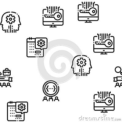 Hackathon Development Seamless Pattern Vector Vector Illustration