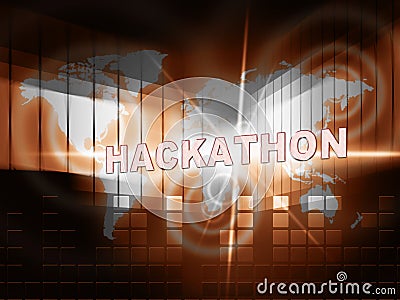 Hackathon Technology Threat Online Coding 3d Illustration Stock Photo