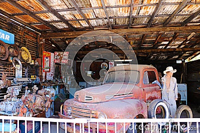 Hackberry General Store is a popular museum of old Route 66 Editorial Stock Photo