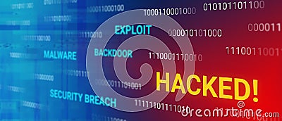 Hacked data concept Stock Photo