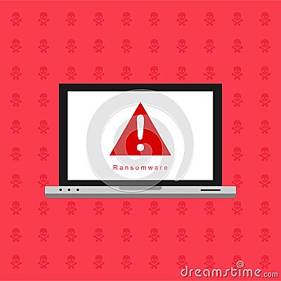 Hacker activity computer.Alert notification on mobile phone vector, malware concept, spam data, fraud internet error, insecure Vector Illustration