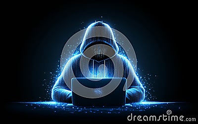 Hacker Anonymous Cybersecurity Digital Technology Data Breach Online Security Internet Crime Coding Stock Photo
