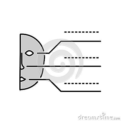 Hacker, biometric identification icon. Can be used for web, logo, mobile app, UI, UX Stock Photo