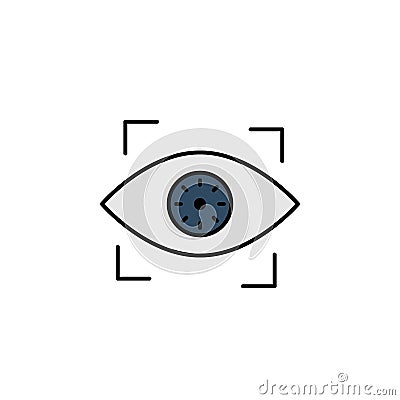 Hacker, biometric recognition icon. Can be used for web, logo, mobile app, UI, UX Stock Photo