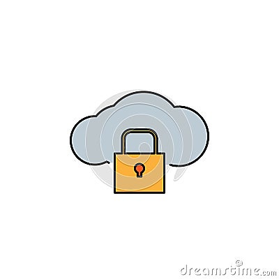 Hacker, cloud icon. Can be used for web, logo, mobile app, UI, UX Stock Photo