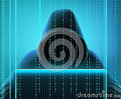 Hacker Code Realistic Composition Vector Illustration