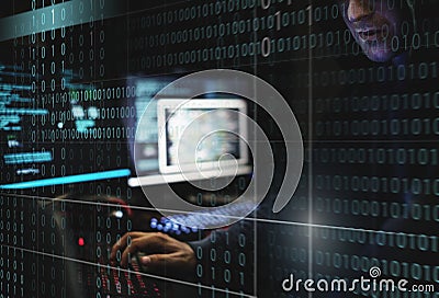 Hacker data system hacking cyber Stock Photo