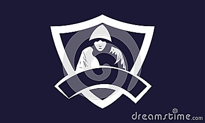 Hacker Logo Design - Cyber Security Hacker - Anonymous hacker logo template Vector Illustration