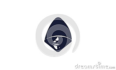 Hacker Logo Design - Cyber Security Hacker - Anonymous hacker logo template Vector Illustration