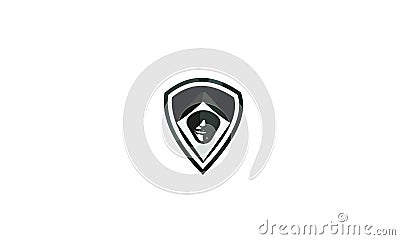 Hacker Logo Design - Cyber Security Hacker - Anonymous hacker logo template Vector Illustration