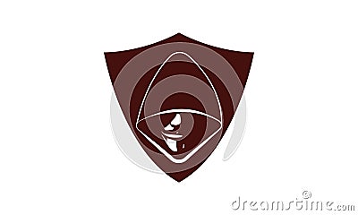 Hacker Logo Design - Cyber Security Hacker - Anonymous hacker logo template Vector Illustration