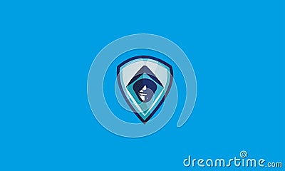 Hacker Logo Design - Cyber Security Hacker - Anonymous hacker logo template Vector Illustration